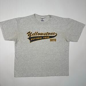 Vintage 1990’s Yellowstone National Park Grey Tee by Delta Unisex Size Large